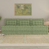 WOWMAX Floor Sofa Couch Bed Convertible Lazy Sofa,Polyester-lime Green